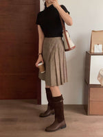 NK404 細帶皮扣騎士靴