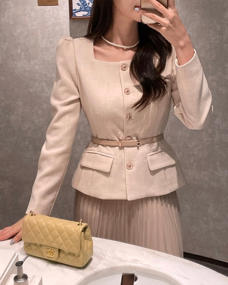 NK246 方領修腰夾克