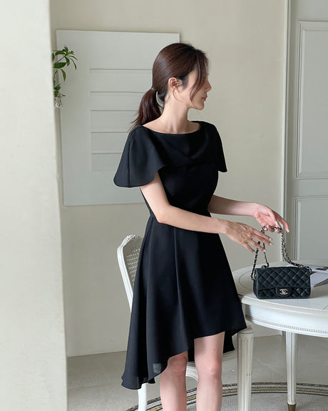 NK209 披肩傘型連身裙