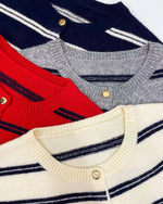 NK363 條子毛衣開襟外套