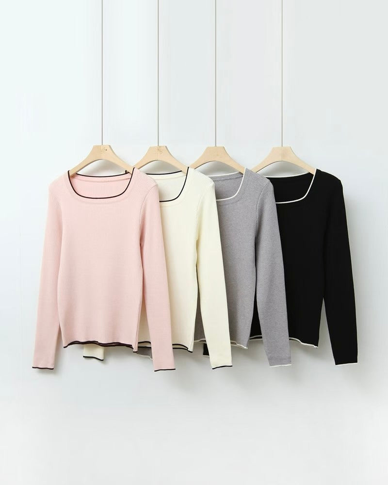 NK279 撞色針織上衣