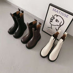 NK407 真皮彈力中筒靴