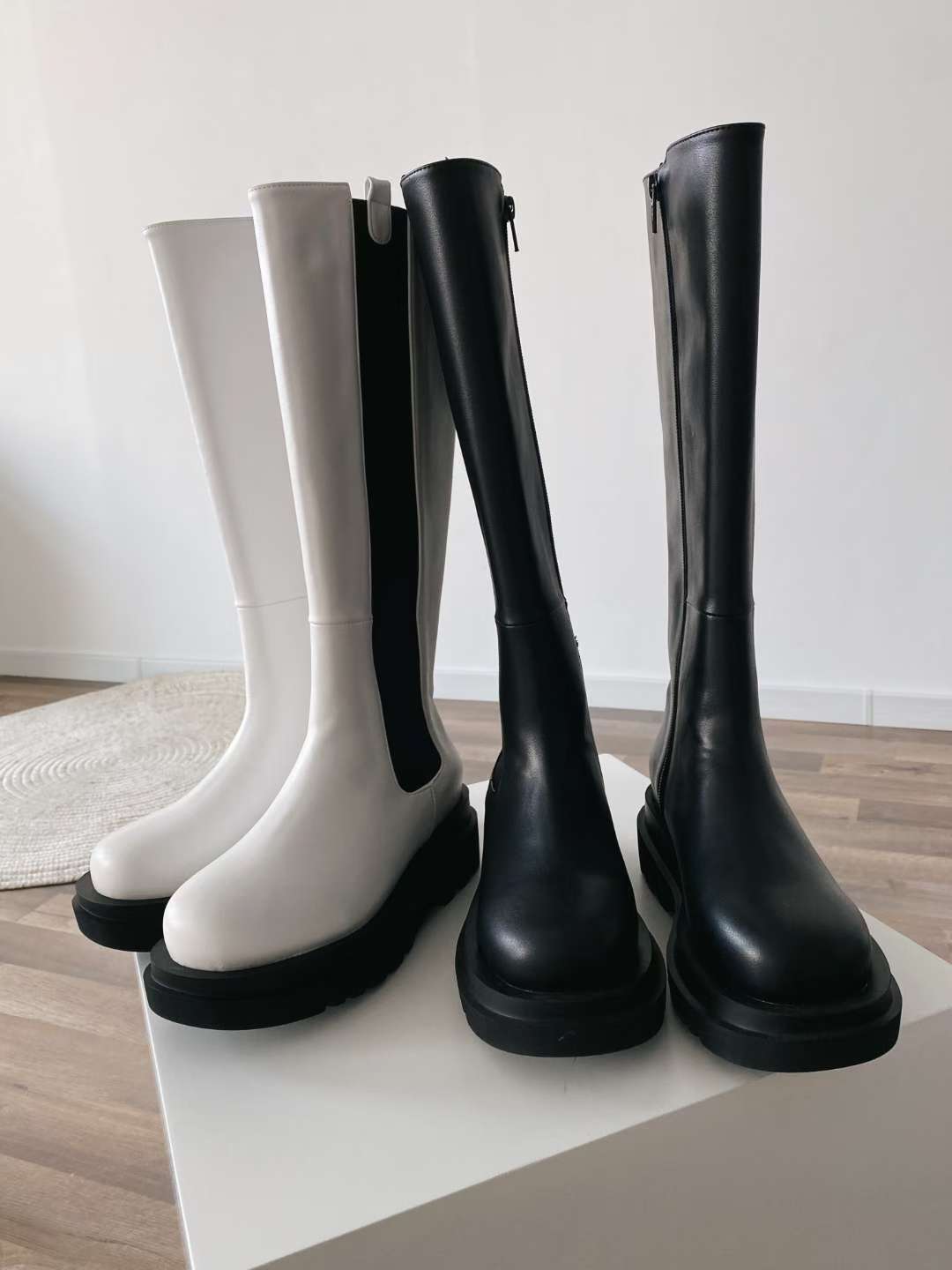 NK408 真皮彈力長筒靴