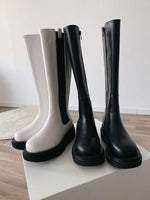 NK408 真皮彈力長筒靴