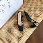 NK409 小香拼色高跟鞋