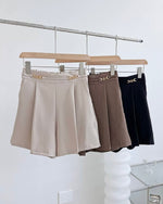 NK269 腰帶褶疊裙褲