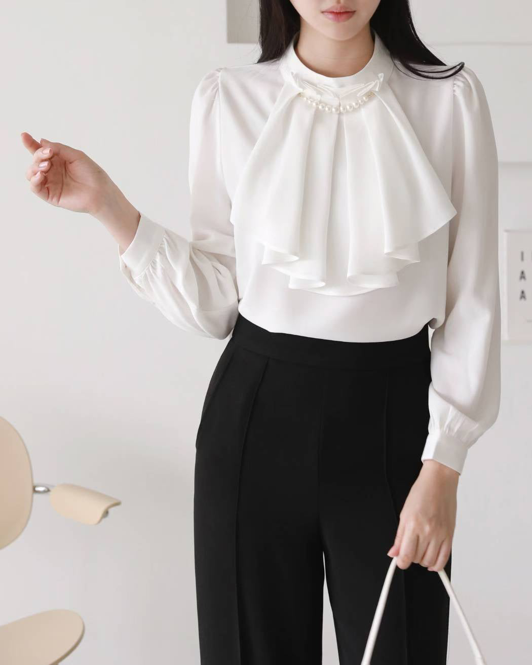 NK250 荷葉領正肩上衣