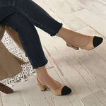 NK409 小香拼色高跟鞋