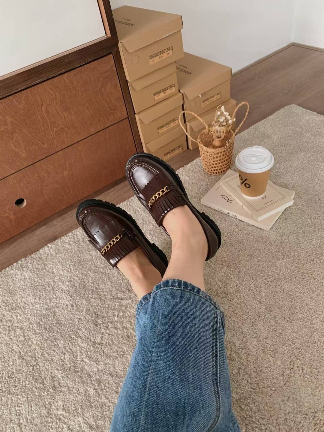 NK402 經典金屬鏈Loafer