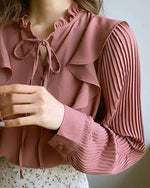 NK298 皺褶壓紋上衣