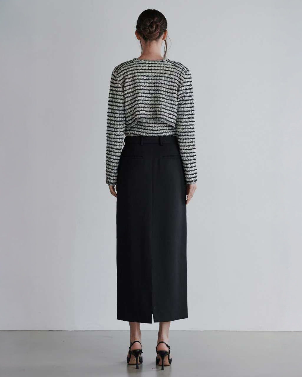 NK265 條紋針織吊帶外套