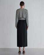 NK265 條紋針織吊帶外套