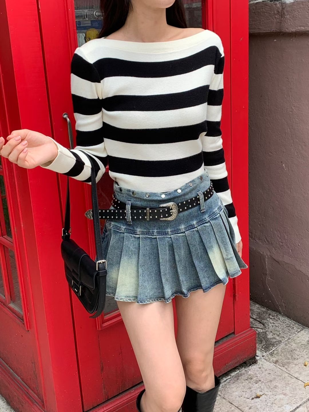 NK276 條紋針織上衣