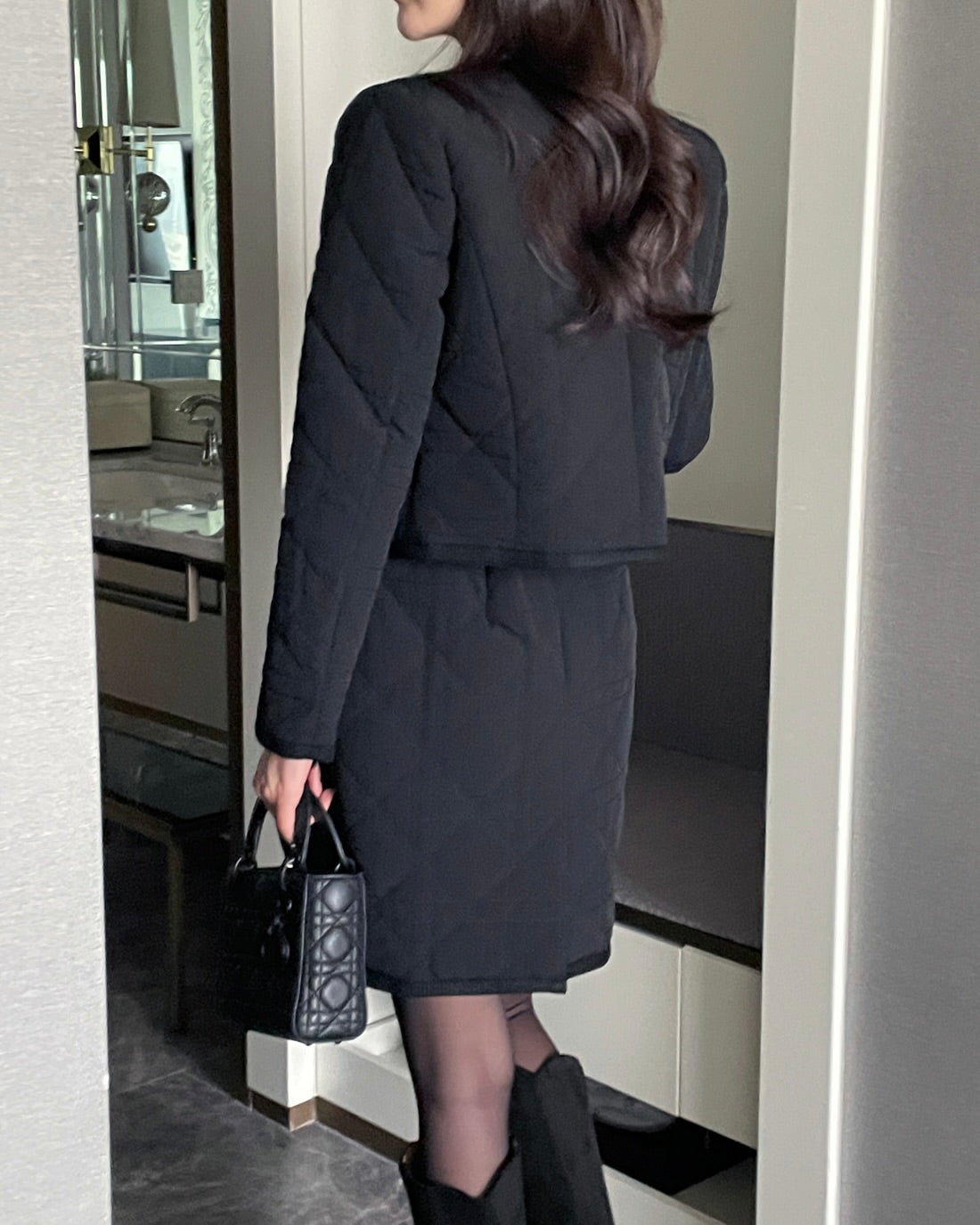 NK447 夾棉羽絨套裝