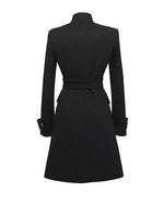 NK299 修腰雙扣大衣（附腰帶）