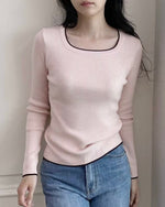 NK279 撞色針織上衣