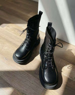 NK309 內增高綁帶軍Boot