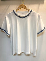NK084 牛仔鎖鏈邊棉Tee