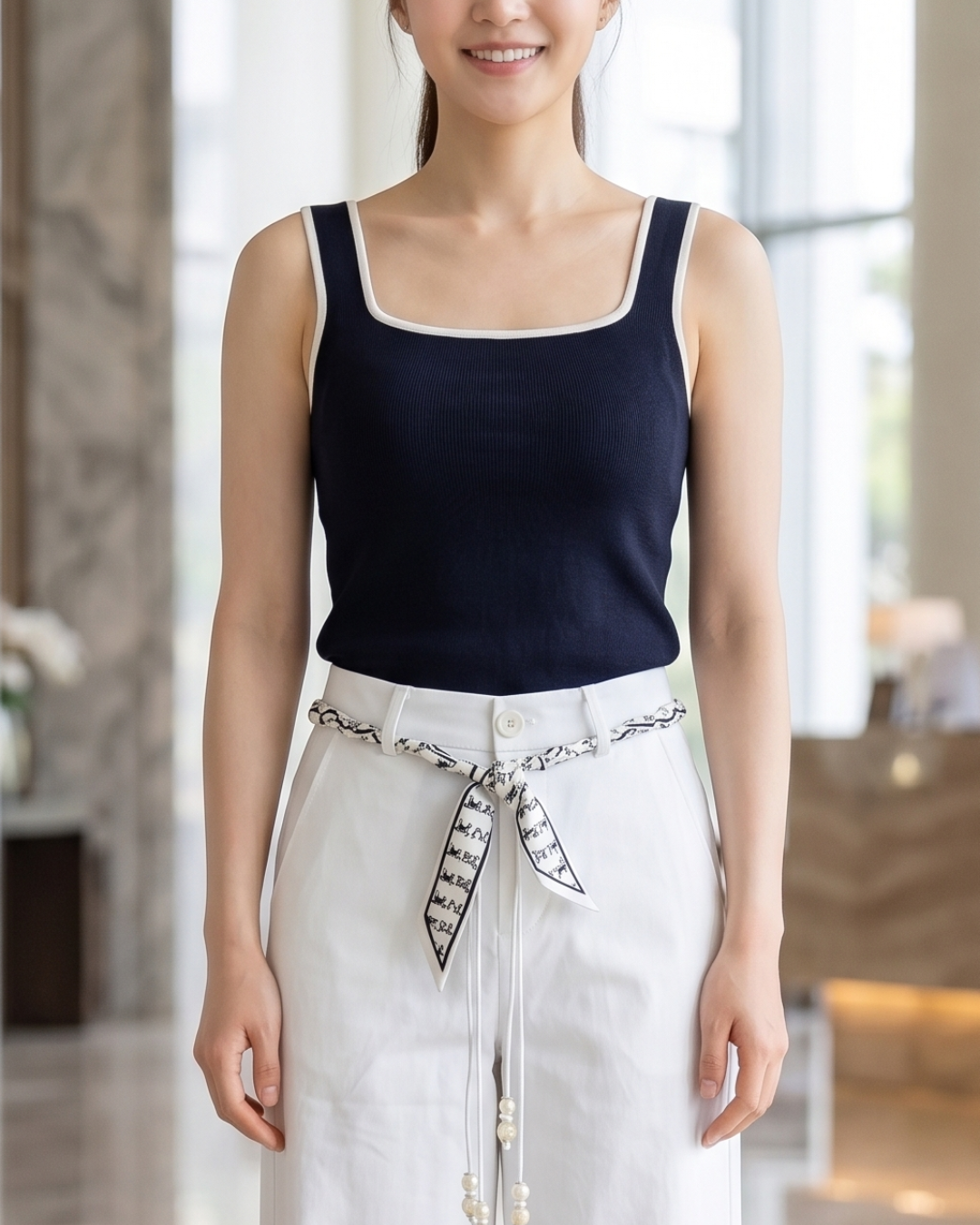 NK563 綑邊針織背心