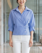 NH285 slim waist straight shirt