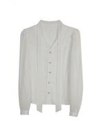 NK273 薄紗拼接襯衫