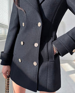NK359 英倫風孖襟大衣