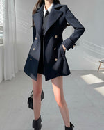 NK359 英倫風孖襟大衣