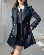 NK359 英倫風孖襟大衣