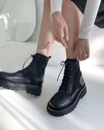 NK309 內增高綁帶軍Boot