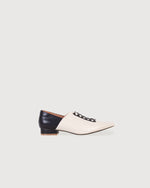 NH911 LEATHER LAB POINTED ZIP-ZAP STRING FLATS