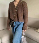 NK449 毛粒絨針織外套