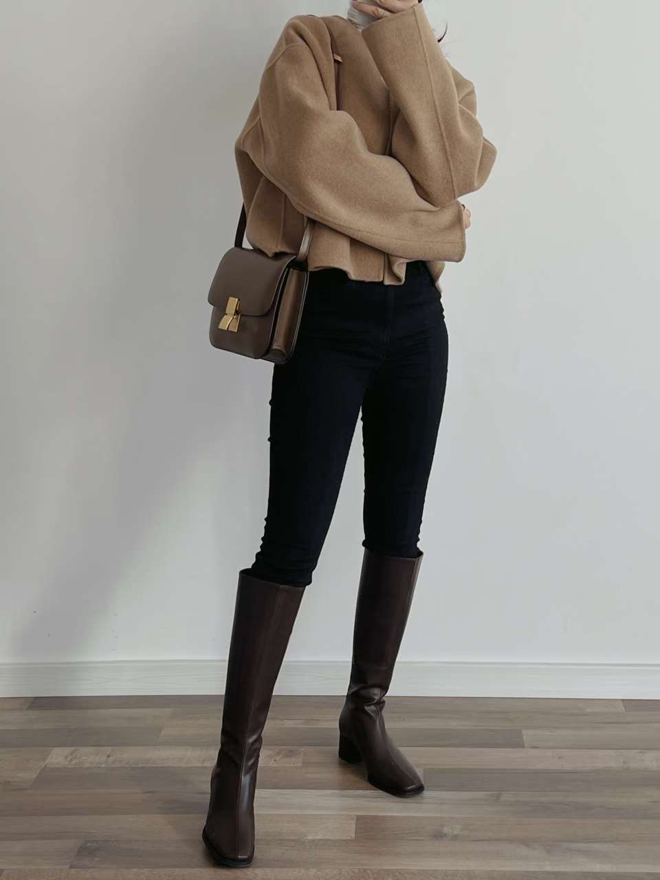 NK410 中長桶粗跟騎士靴