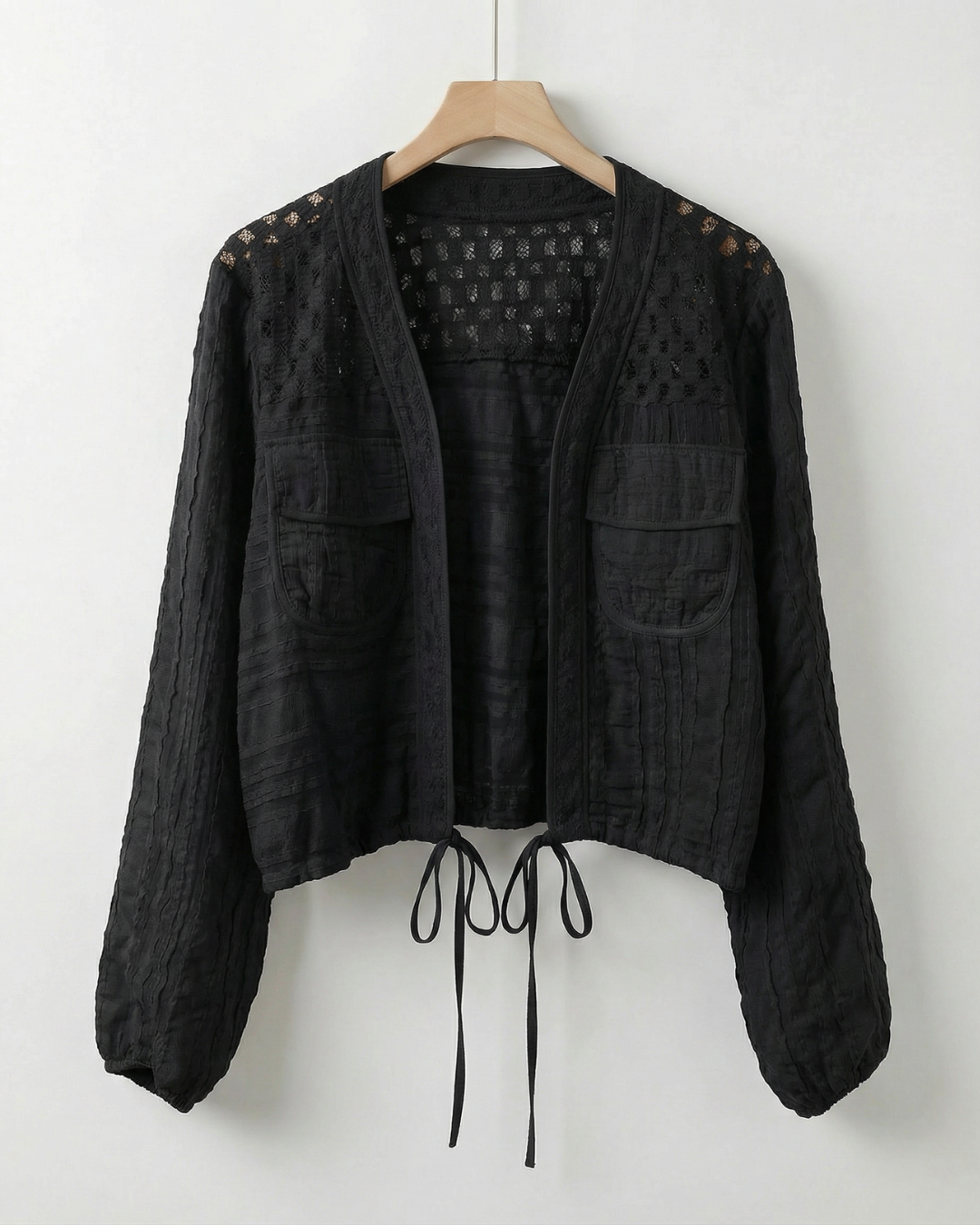 NK509 絲絨通花薄外套