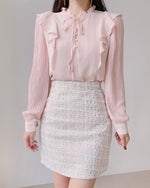 NK298 皺褶壓紋上衣