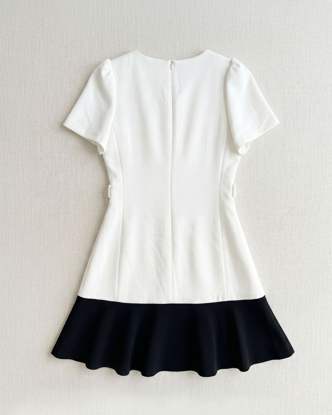 NK546 撞色收腰連衣裙(連腰帶)