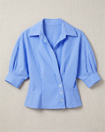 NH285 slim waist straight shirt