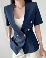 NK577 短袖修身西裝外套