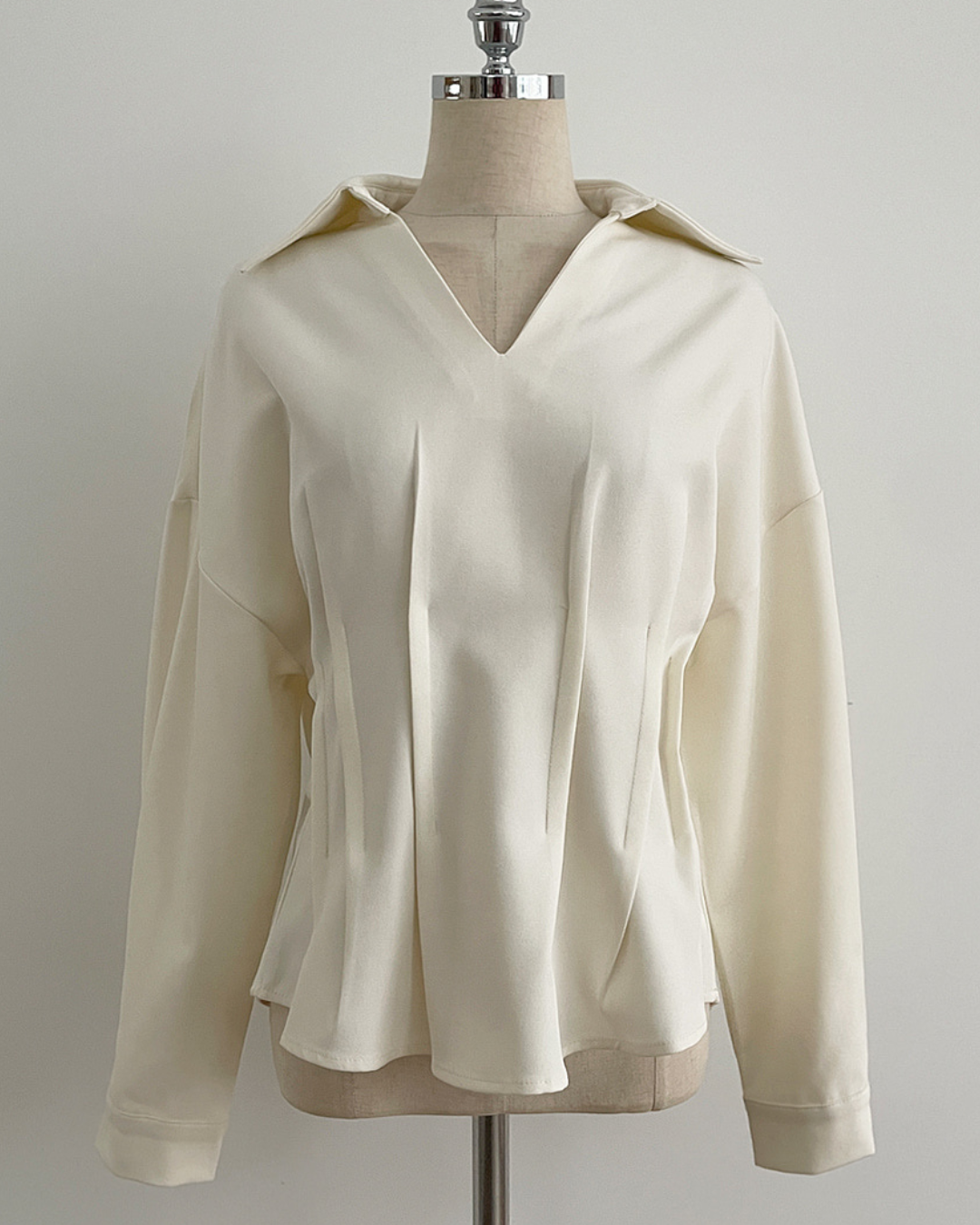 NK480 V領腰褶上衣(含腰帶)