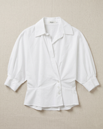 NH285 slim waist straight shirt