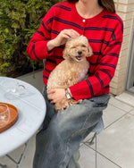 NK363 條子毛衣開襟外套