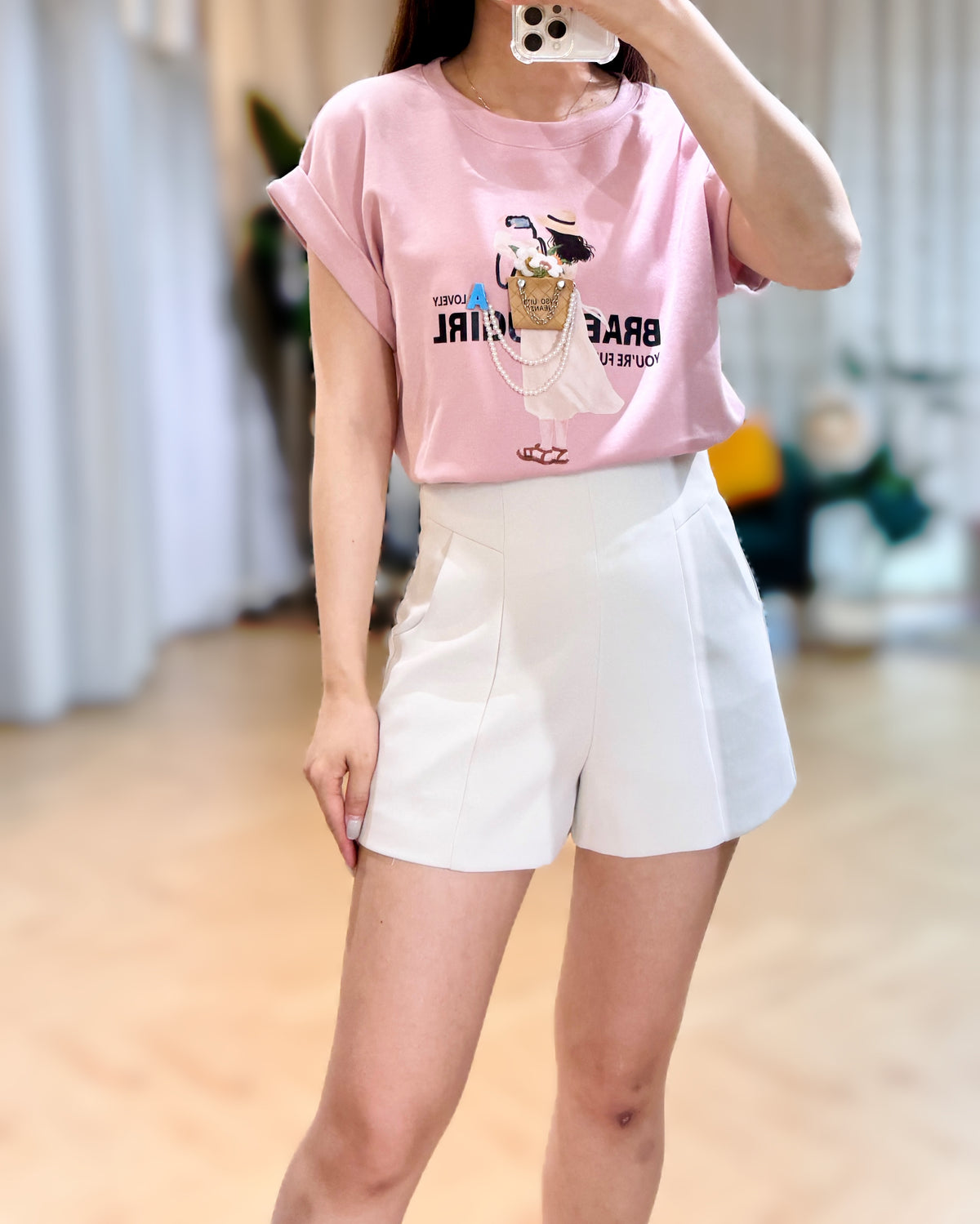 NK081 立體小女孩棉Tee