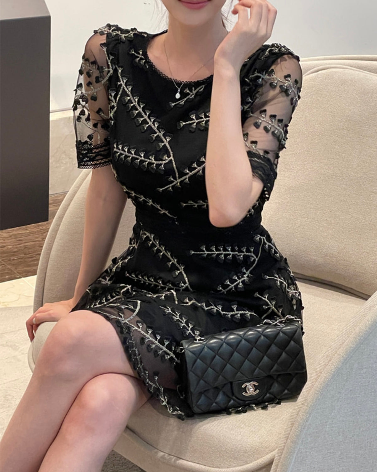 NK186 Lace 修身連身裙