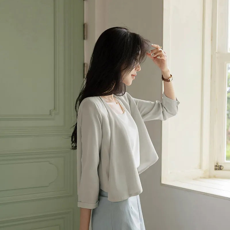 NH160 Korean Zabara elegant chiffon jacket