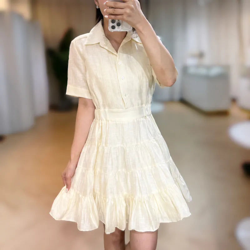 NH579 summer style elastic waist dress