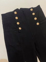 NE131 Extra-Slim high-waisted elastic trousers