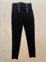 NE131 Extra-Slim high-waisted elastic trousers