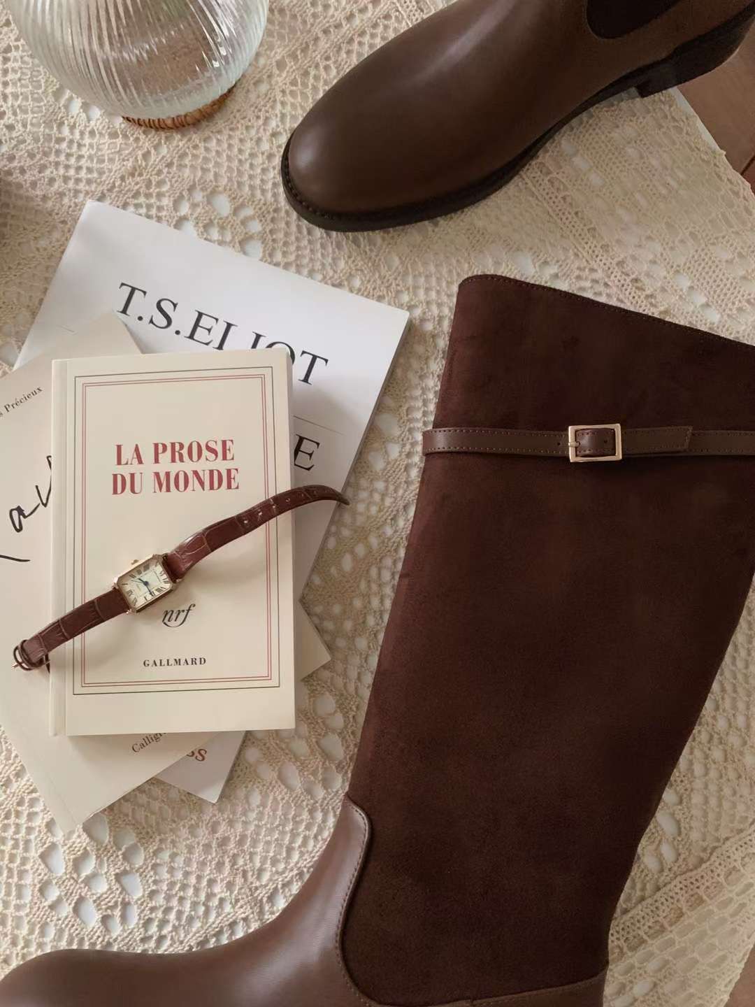 NK404 細帶皮扣騎士靴