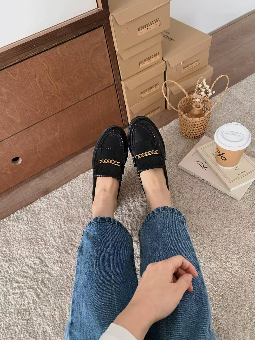 NK402 經典金屬鏈Loafer