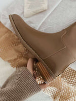 NK374 麂皮金屬扣騎士靴