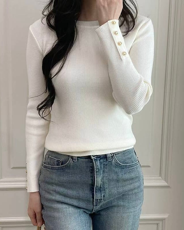 NK278 鈕扣針織上衣